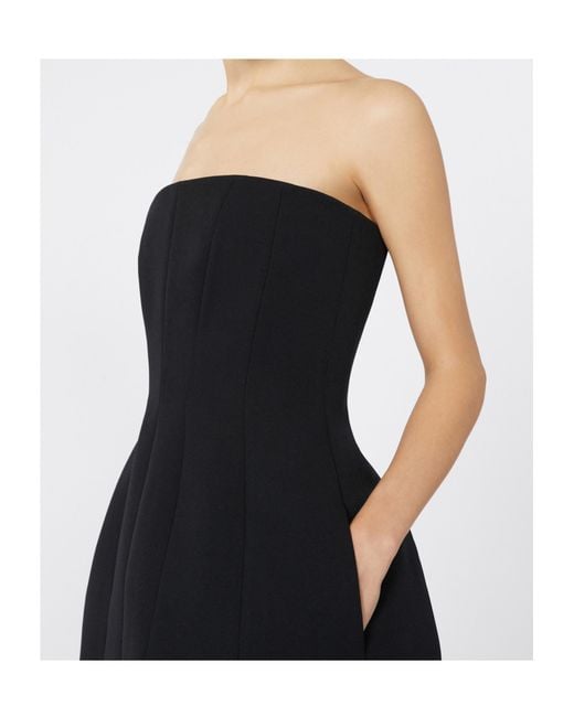 Max Mara Black Betel Sable Bustier Dress