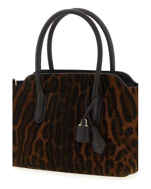 Tom Ford Black Printed Alexander Medium Shoulder Bag