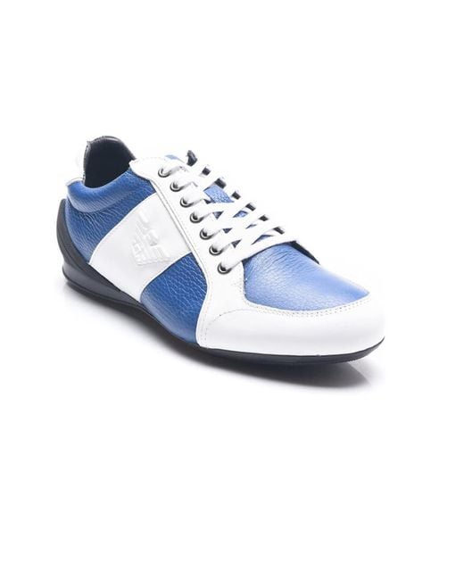 Emporio Armani Blue Logo Casual Sneakers for men
