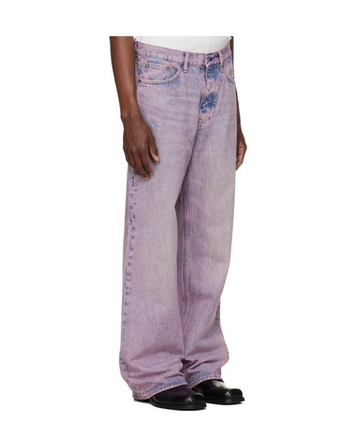 sunflower Purple Relaxed Boot Belt Loop Jeans for men