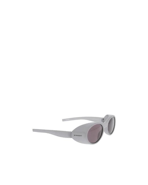 Givenchy White Eyewear Oval Frame Sunglasses