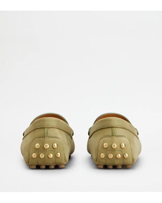 Tod's Green Round-Toe Loafers