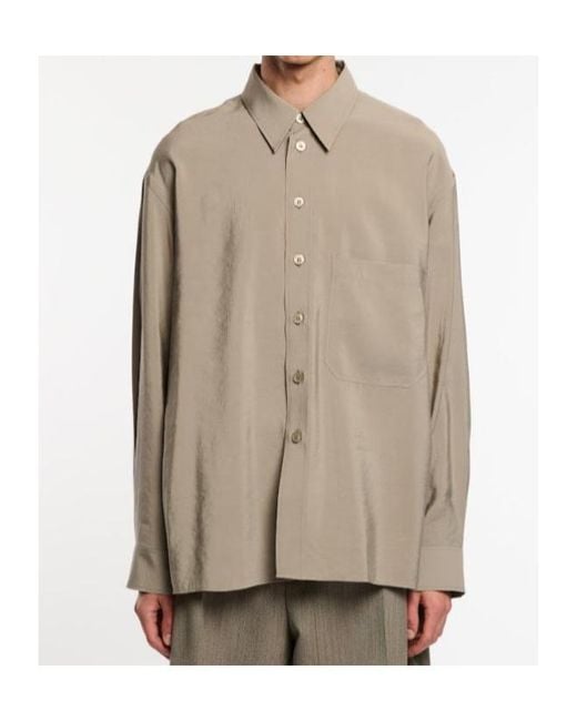 Studio Nicholson Gray Emper Patch-Pocket Shirt for men