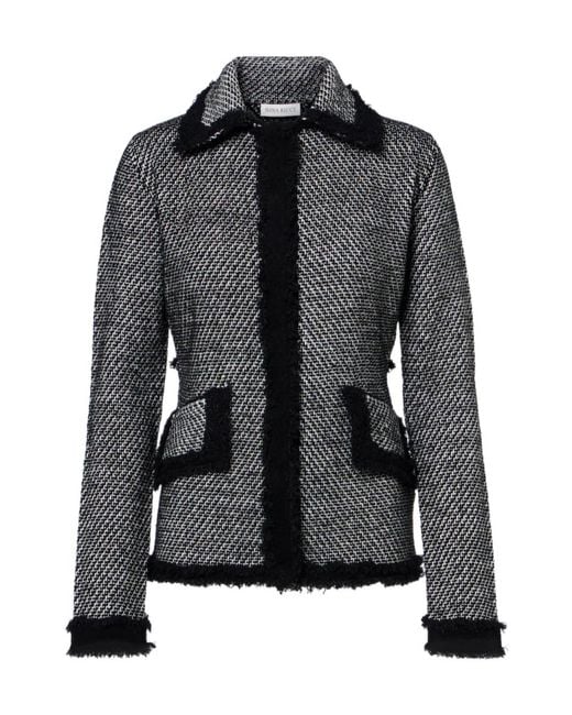 Nina Ricci Black Wool-Blend Tweed Jacket