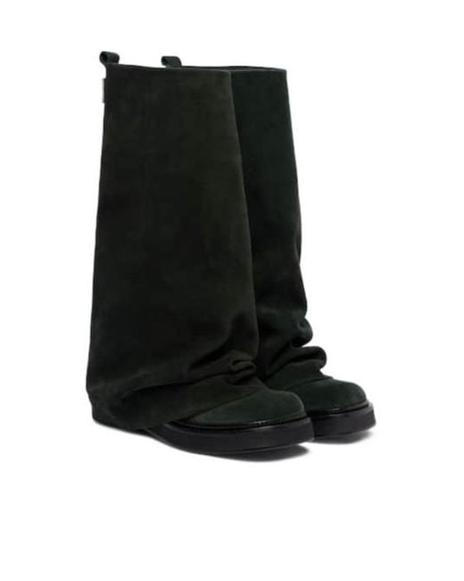The Attico Black Suede Ankle Boots