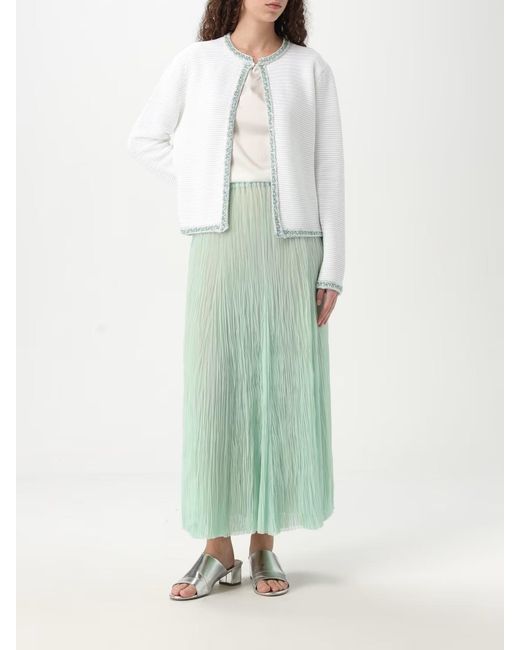 Fabiana Filippi Green Pleated Tulle Skirt