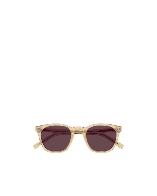 Saint Laurent Pink Eyewear Square Frame Sunglasses for men