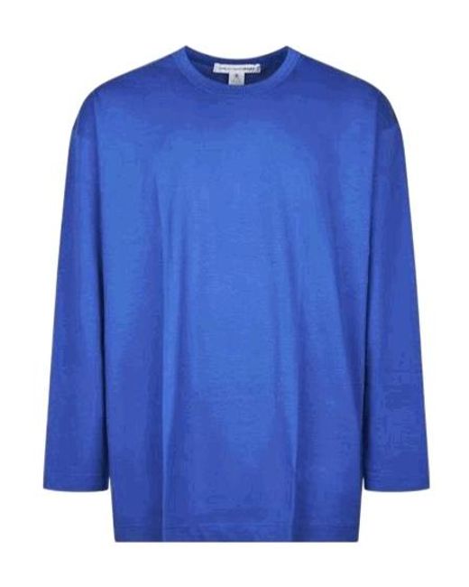 Comme des Garçons Blue Long-Sleeve T-Shirt for men