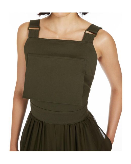 Max Mara Green Argenta Panelled Jumpsuit