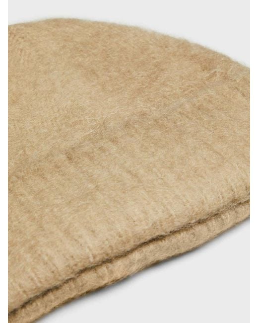 Acne Natural Ribbed Beanie for men