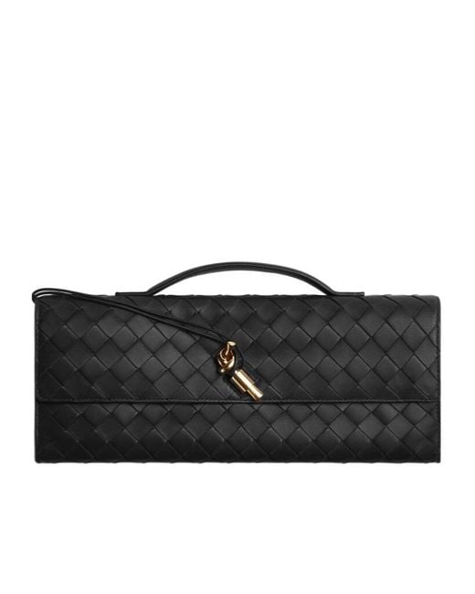 Bottega Veneta Black Andiamo Clutch Bag