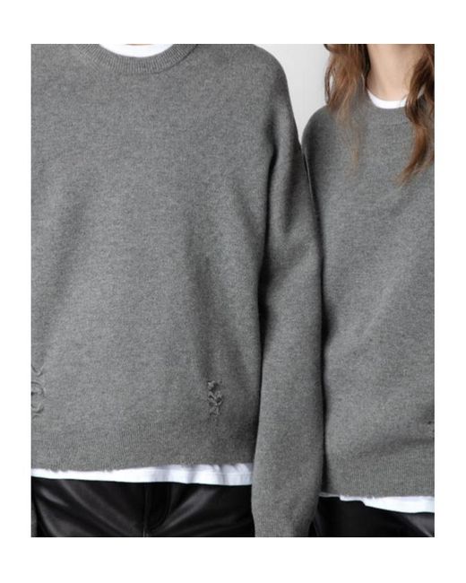 Zadig & Voltaire Gray Marko Wool Jumper