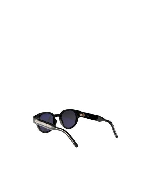 Dior Black Geometric Frame Sunglasses for men