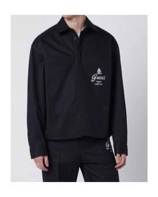 Gucci Blue Casual Shirt-Style Jacket for men