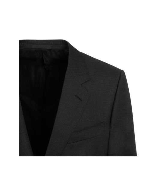 Lanvin Black Single-Breasted Straight Hem Blazer for men