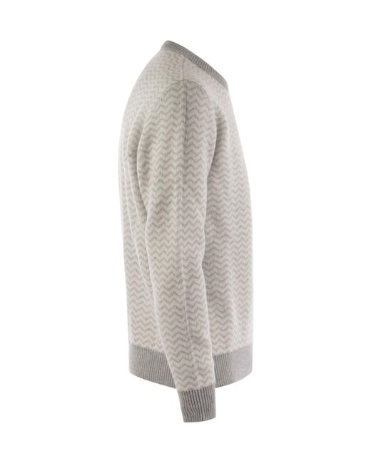 Kiton Gray Magic Cashmere Choker for men