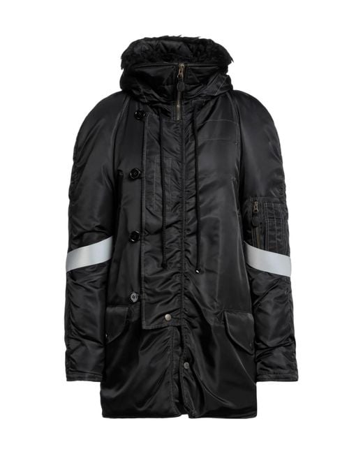 MM6 by Maison Margiela Black Warm Fleece Coat