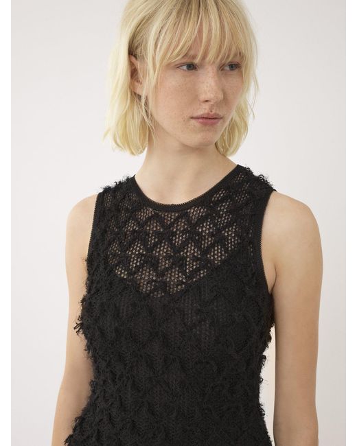 Chloé Black Chlo Lace Detailed Flared Mini Dress