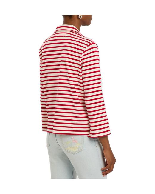 Polo Ralph Lauren Red Striped Cotton Sweatshirt