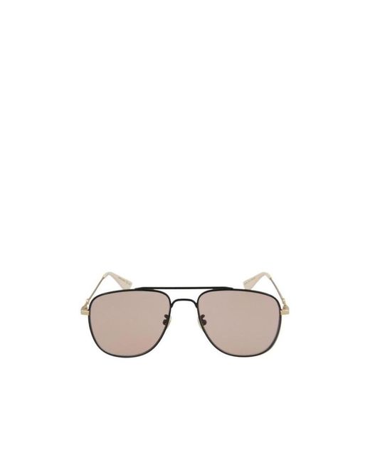 Gucci Metallic Super Large Frame Sunglasses With Logo for men