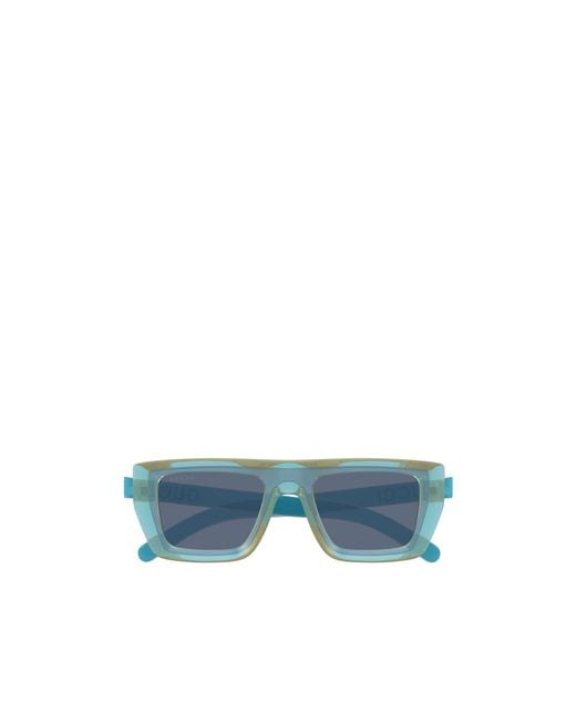Gucci Blue Eyewear Square Frame Sunglasses for men