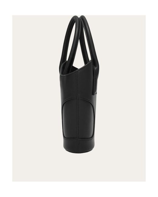 Ferragamo Black Ferragamo Cut Out Detailed Bucket Bag