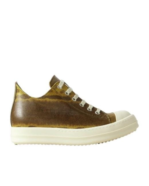 Rick Owens Brown Round Toe Low-Top Casual Shoes