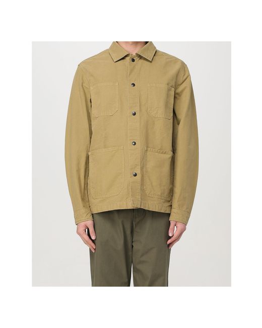 Woolrich Green Garment-Dyed Overshirt for men
