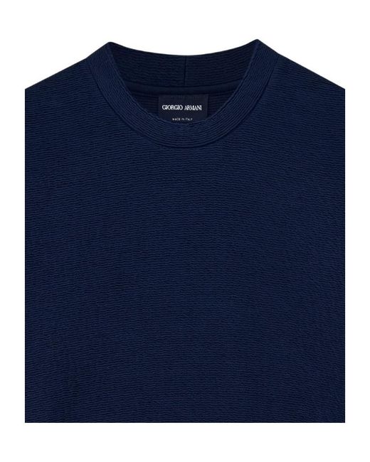 Giorgio Armani Blue Long-Sleeve Sweatshirt for men