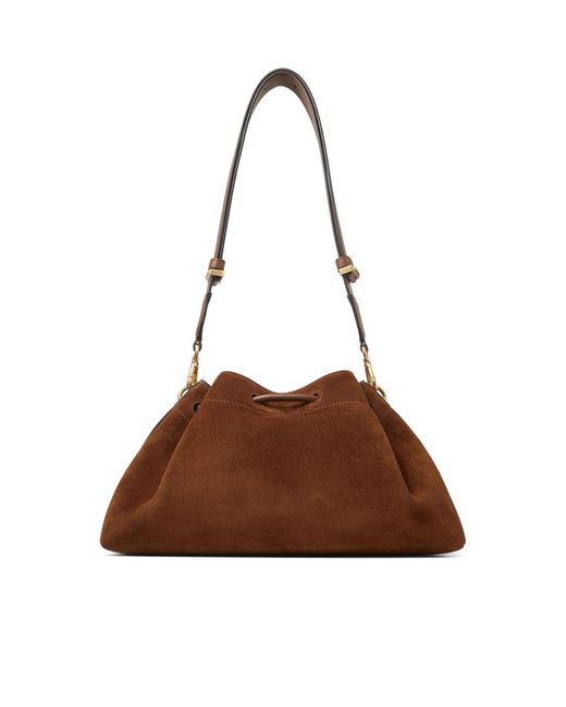 Jimmy Choo Brown Drawstring Shoulder Bag
