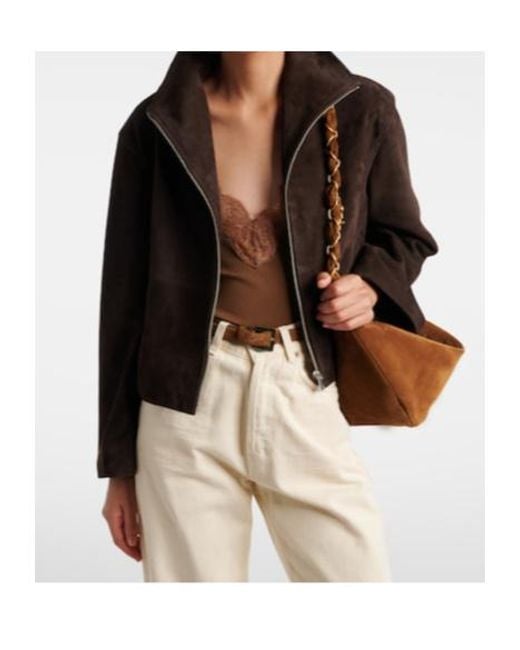Nour Hammour Brown Etienne Suede Jacket