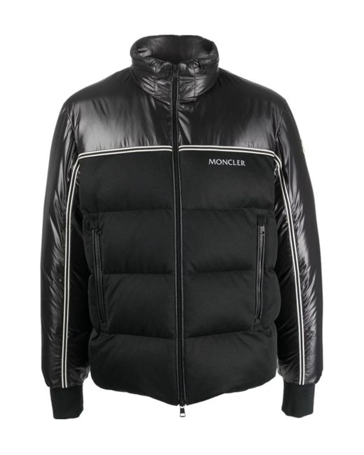 Moncler Men's Black High-Neck Goose-Down Jacket