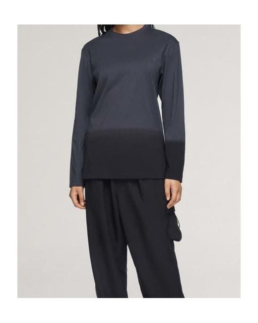 Y-3 Blue Long-Sleeve T-Shirt for men