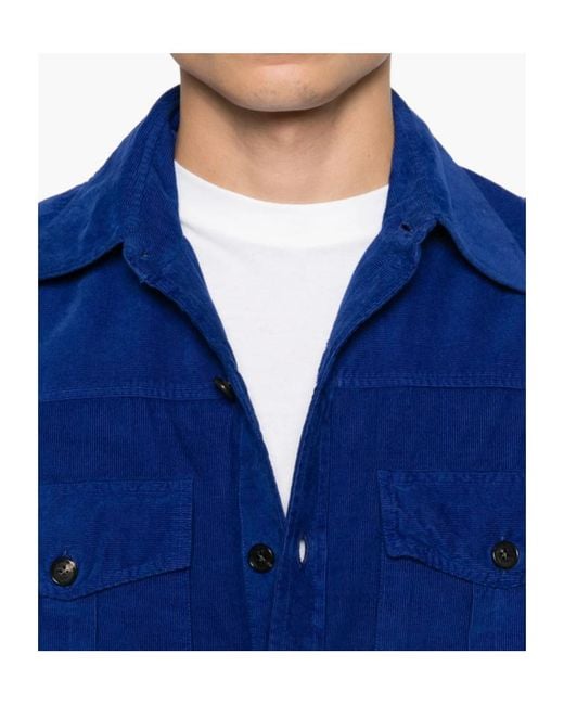 Isaia Blue Long-Sleeved Shirt for men