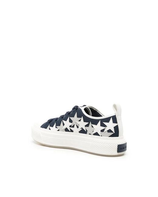 Amiri Blue Star-Patch Platform Sneakers for men