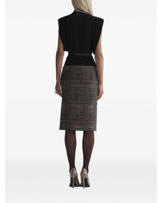 Mugler Black Jersey Frame Top