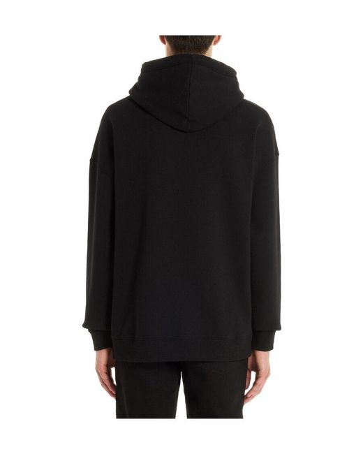 Givenchy Blue Logo Cotton Hoodie for men