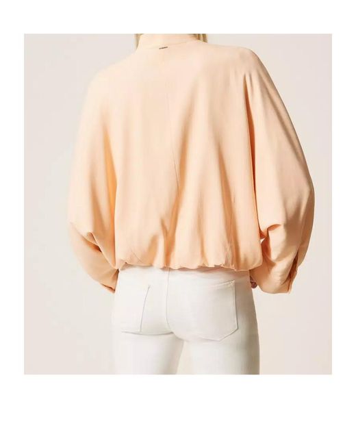 Twinset Natural Zip Front Bomber Jacket