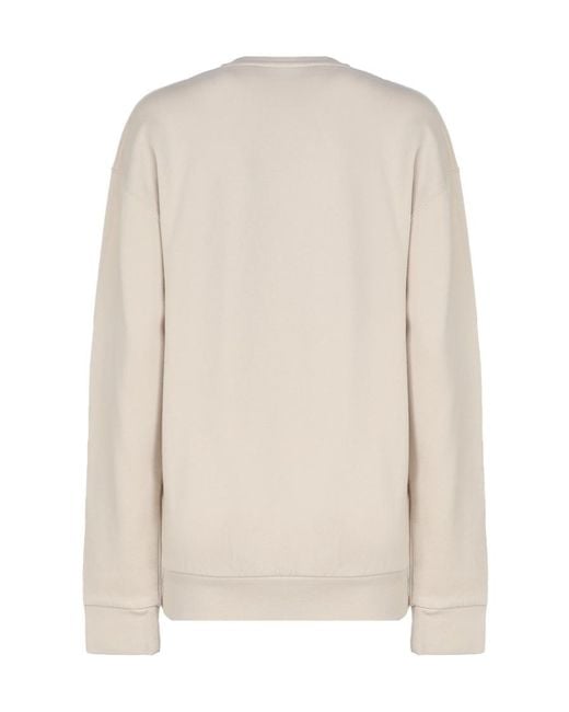 J.W. Anderson Natural Jw Anderson Logo Embroidered Crewneck Sweatshirt