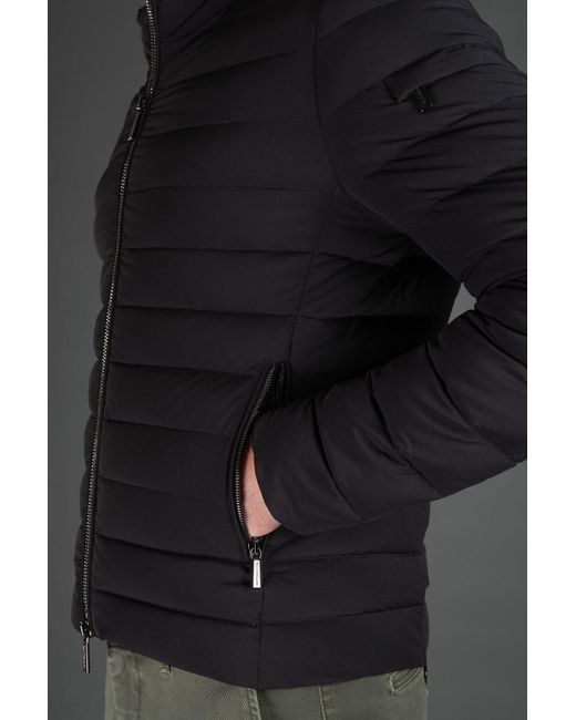Moorer Black Long Sleeve Cotton Coat for men