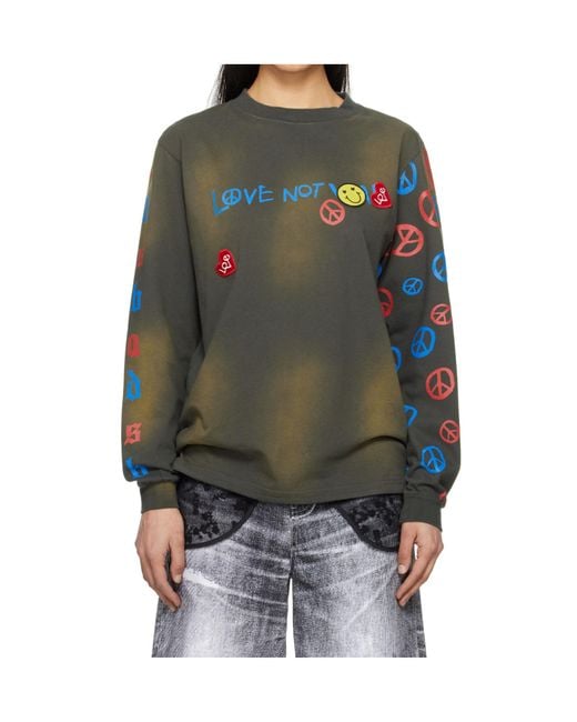 【Andersson Bell】 UNISEX LOVE LS T-SHIRTS White & Pink Love L/S T-shirt by Andersson Bell on Sale
