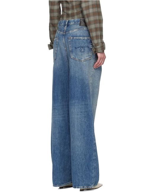 R13 Blue Logo Patch Damon Jeans