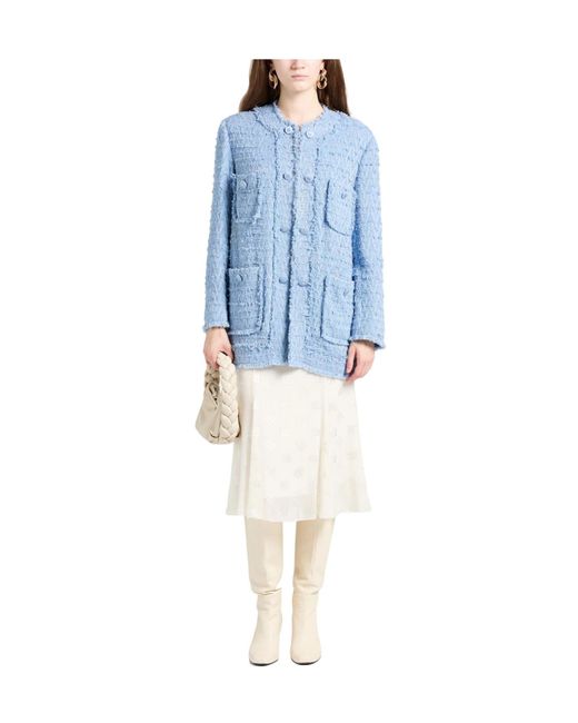 Dolce & Gabbana Blue Solid Color Jackets