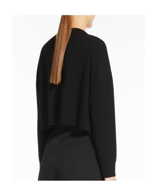Max Mara Black Wool Short Sweater