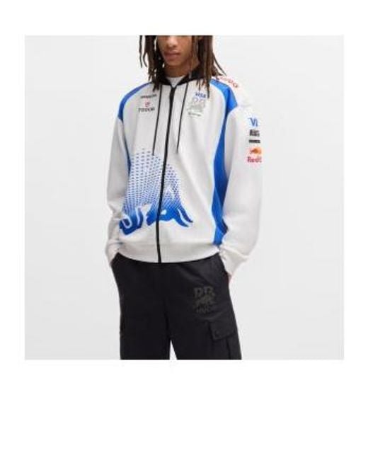Boss Blue Solid Color Hoodie for men