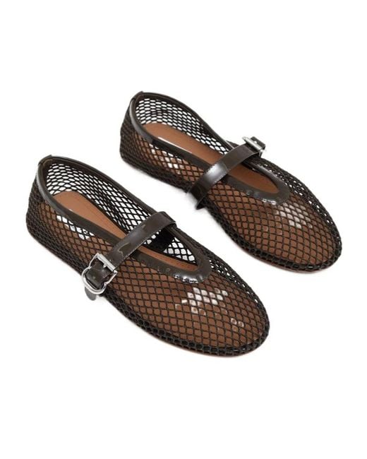 Alaïa Black Mesh Ballet Flats