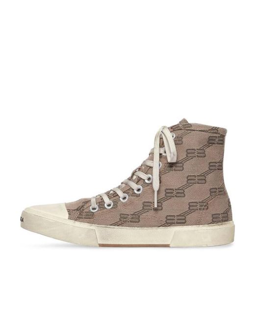 Balenciaga Natural Paris High-Top Sneakers for men