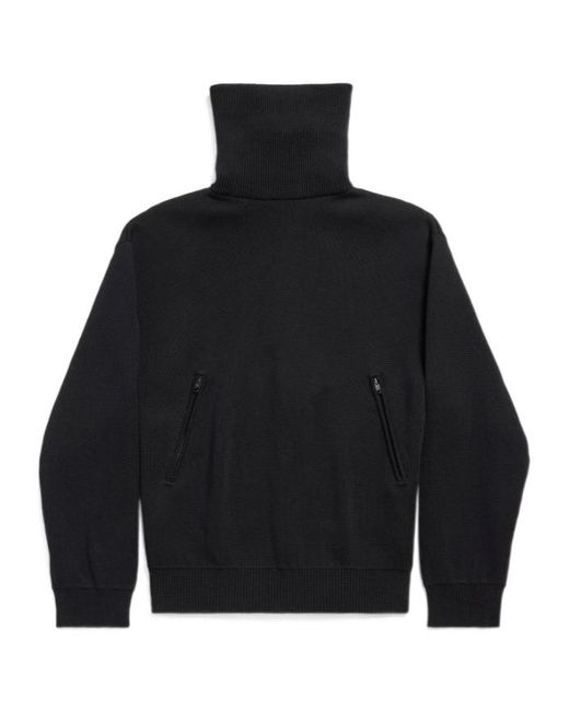 Balenciaga Blue Back-To-Front Knitted Jumper