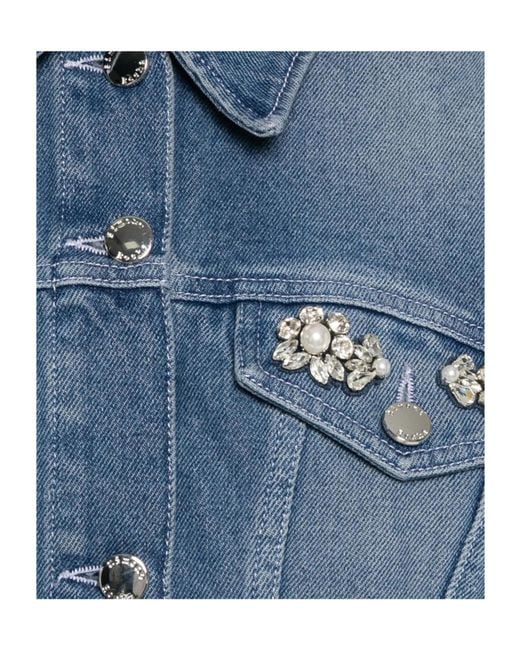 Simone Rocha Blue Puff-Sleeve Denim Jacket