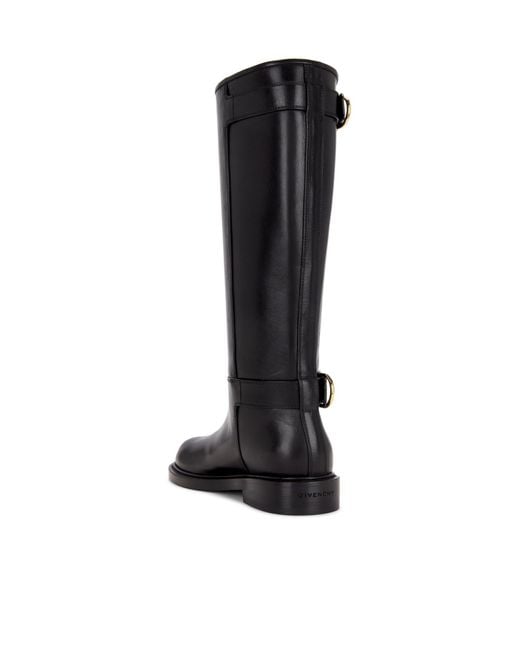 Givenchy Black Voyou Buckle Detailed Boots